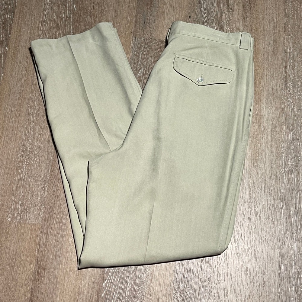 Tommy Bahama‎ Green Women's Silk Dress Pants Career Casual Khaki Size 14 EUC